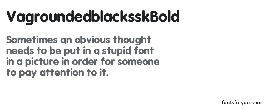 VagroundedblacksskBold Font