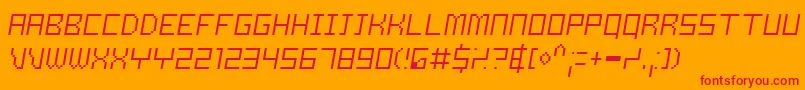 Samsto Font – Red Fonts on Orange Background