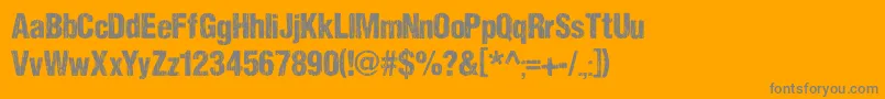 DccSharpDistressBlackByDccanim Font – Gray Fonts on Orange Background