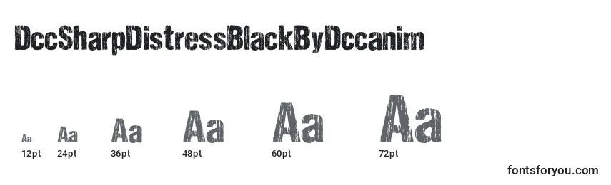 DccSharpDistressBlackByDccanim Font Sizes