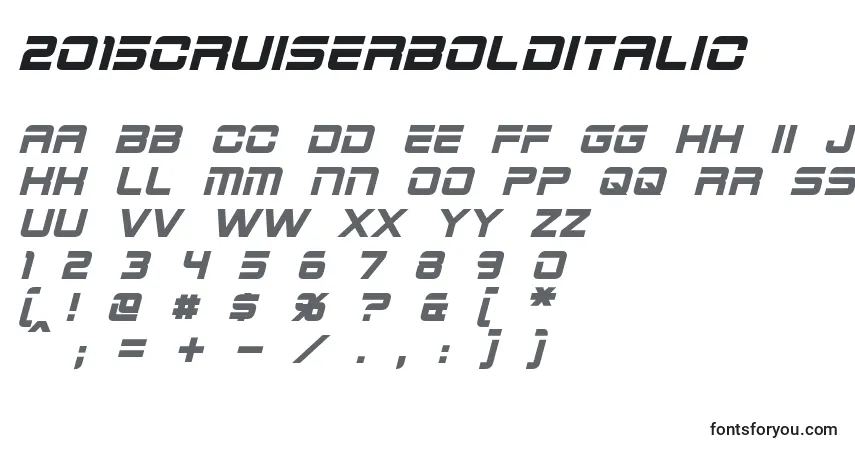 Schriftart 2015CruiserBoldItalic – Alphabet, Zahlen, spezielle Symbole