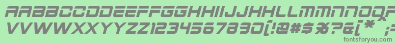 2015CruiserBoldItalic Font – Gray Fonts on Green Background
