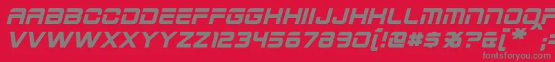 2015CruiserBoldItalic Font – Gray Fonts on Red Background