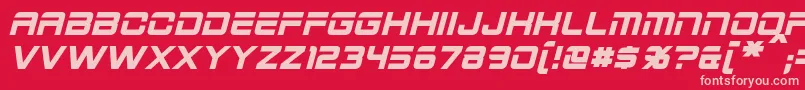 2015CruiserBoldItalic Font – Pink Fonts on Red Background
