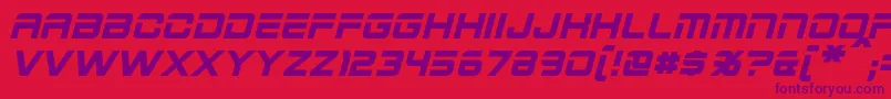 2015CruiserBoldItalic Font – Purple Fonts on Red Background
