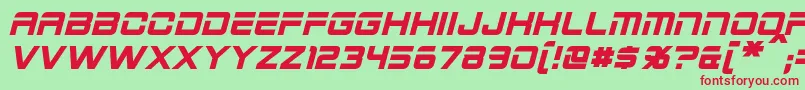 2015CruiserBoldItalic Font – Red Fonts on Green Background