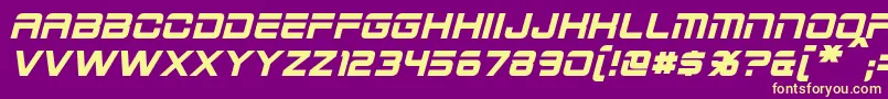 2015CruiserBoldItalic Font – Yellow Fonts on Purple Background