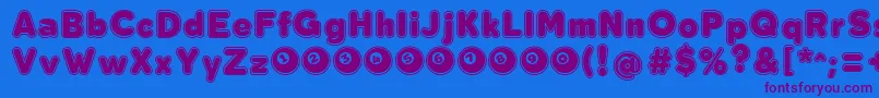 BolaOchoDemoFfp Font – Purple Fonts on Blue Background