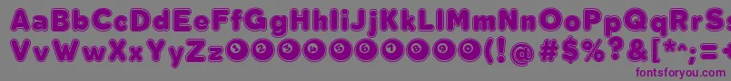 Шрифт BolaOchoDemoFfp – фиолетовые шрифты на сером фоне
