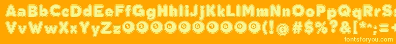 BolaOchoDemoFfp Font – Yellow Fonts on Orange Background