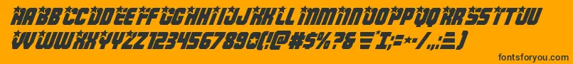 Шрифт Armyrangersital – чёрные шрифты на оранжевом фоне