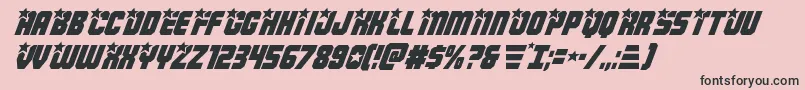 Armyrangersital-fontti – mustat fontit vaaleanpunaisella taustalla