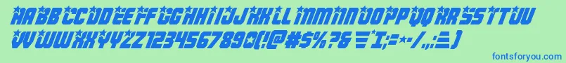 Armyrangersital-fontti – siniset fontit vihreällä taustalla