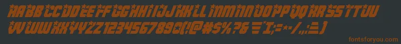 Шрифт Armyrangersital – коричневые шрифты на чёрном фоне