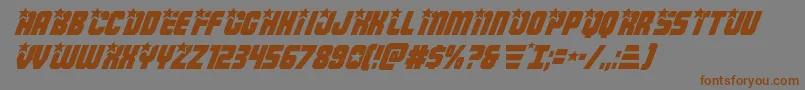 Шрифт Armyrangersital – коричневые шрифты на сером фоне