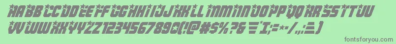 Armyrangersital Font – Gray Fonts on Green Background