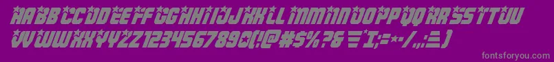 フォントArmyrangersital – 紫の背景に灰色の文字
