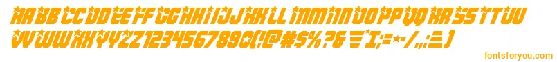 Шрифт Armyrangersital – оранжевые шрифты на белом фоне