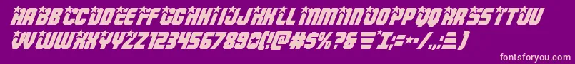 Armyrangersital-fontti – vaaleanpunaiset fontit violetilla taustalla