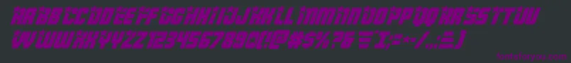 Шрифт Armyrangersital – фиолетовые шрифты на чёрном фоне