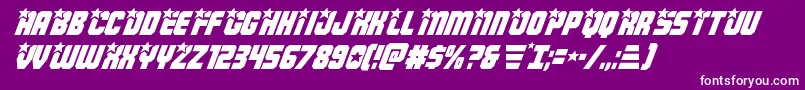 Шрифт Armyrangersital – белые шрифты на фиолетовом фоне