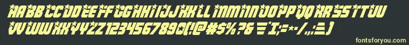 Шрифт Armyrangersital – жёлтые шрифты на чёрном фоне