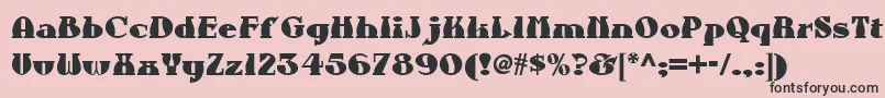 Aunt Font – Black Fonts on Pink Background