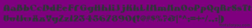 Aunt Font – Black Fonts on Purple Background