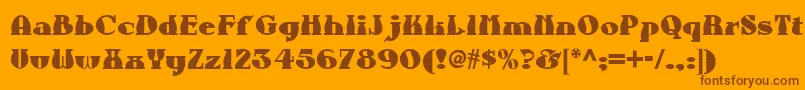 Aunt Font – Brown Fonts on Orange Background