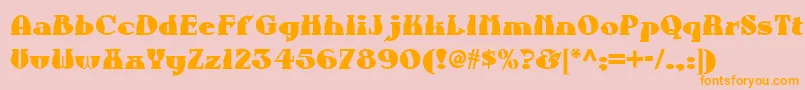 Aunt Font – Orange Fonts on Pink Background