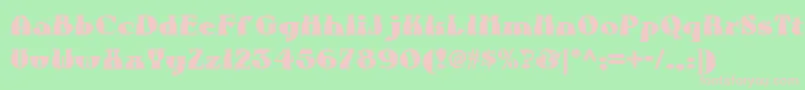 Aunt Font – Pink Fonts on Green Background