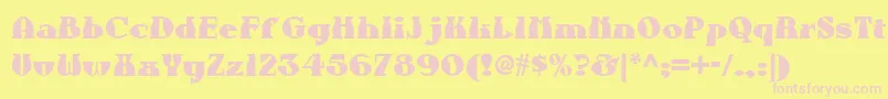 Aunt Font – Pink Fonts on Yellow Background