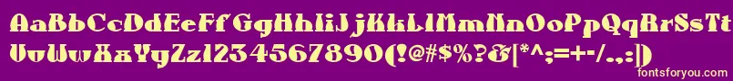 Aunt Font – Yellow Fonts on Purple Background