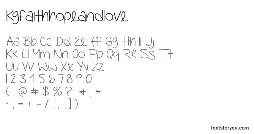 Fuente Kgfaithhopeandlove - alfabeto, números, caracteres especiales