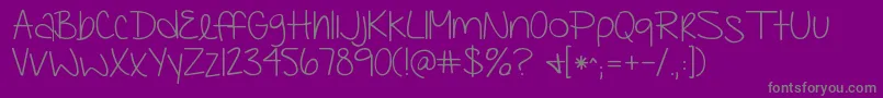 Kgfaithhopeandlove-Schriftart – Graue Schriften auf violettem Hintergrund