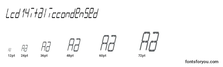 Lcd14italiccondensed Font Sizes