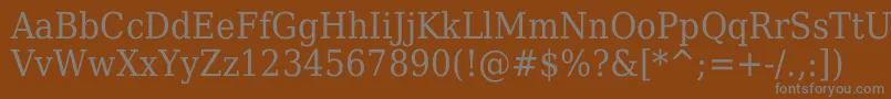 Dejavu Serif Condensed Font – Gray Fonts on Brown Background