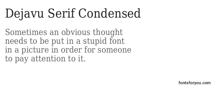 Dejavu Serif Condensed-fontti