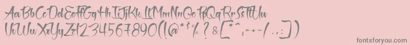 TheBlackPearl Font – Gray Fonts on Pink Background