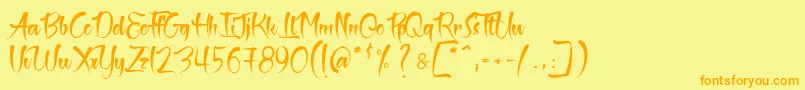 TheBlackPearl Font – Orange Fonts on Yellow Background