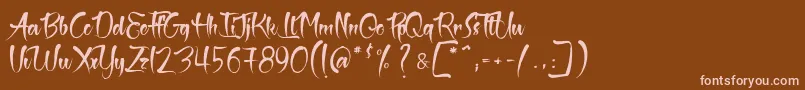 TheBlackPearl Font – Pink Fonts on Brown Background
