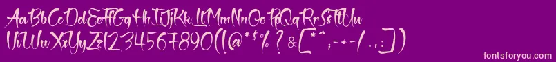TheBlackPearl Font – Pink Fonts on Purple Background