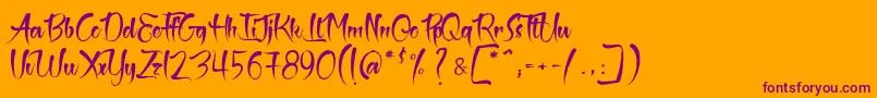 TheBlackPearl Font – Purple Fonts on Orange Background