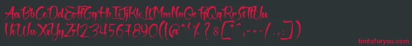 TheBlackPearl-fontti – punaiset fontit mustalla taustalla
