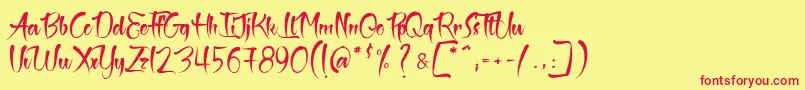 TheBlackPearl Font – Red Fonts on Yellow Background