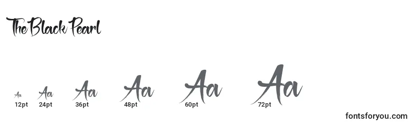 TheBlackPearl font sizes