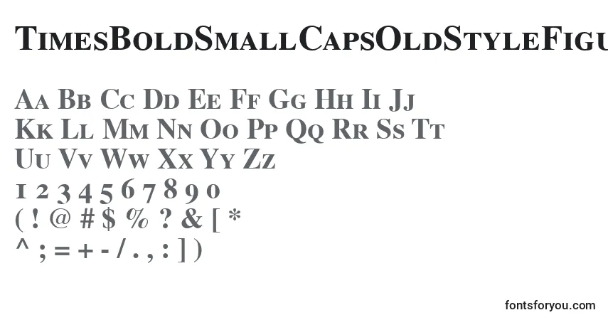 Schriftart TimesBoldSmallCapsOldStyleFigures – Alphabet, Zahlen, spezielle Symbole