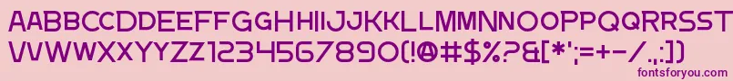 DocumentTwo Font – Purple Fonts on Pink Background