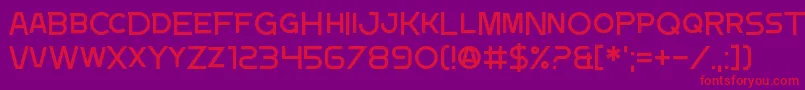 DocumentTwo Font – Red Fonts on Purple Background