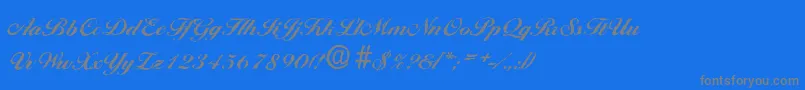 BallantinesantiqueXboldRegular-Schriftart – Graue Schriften auf blauem Hintergrund